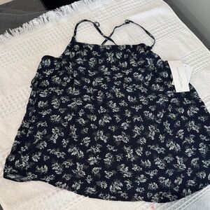 Treasure & Bond Dark Blue Floral Camisole